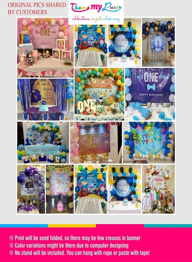 Theme My Party Birthday Party Backdrop for Photography Banner Kids Event Cake Table Decor Home Decoration Photo Booth - Image 3